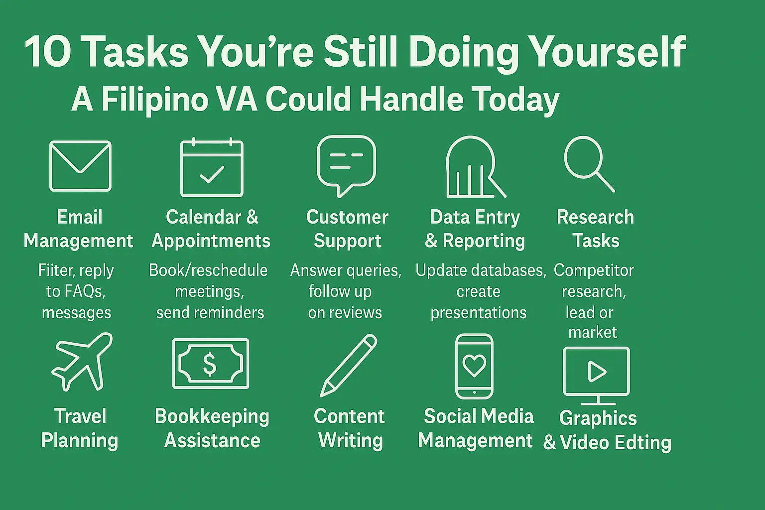 10 Tasks You’re Still Doing Yourself—But a Filipino VA Could Handle Today